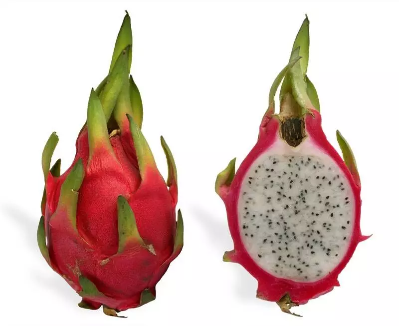 The flesh of the dragon fruit is similar to kiwi. 