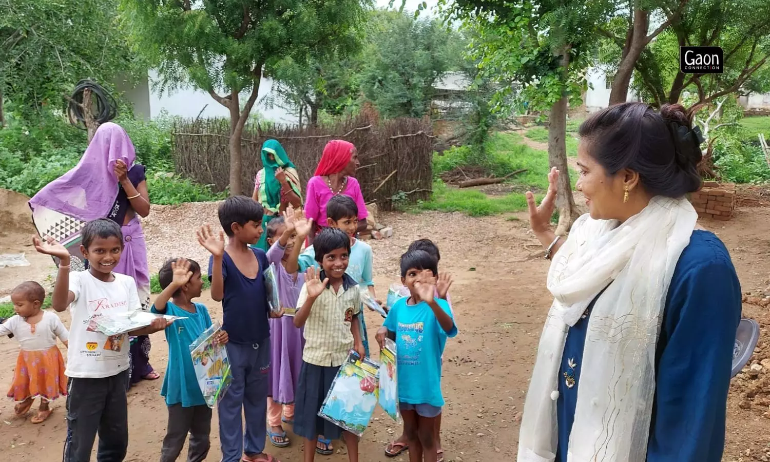 After school hours the teacher visits women in rural areas and talk to them about health matters, and their rights as women.