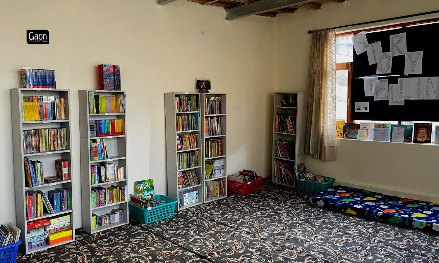 The community library runs on crowdfunding and donations from wellwishers.