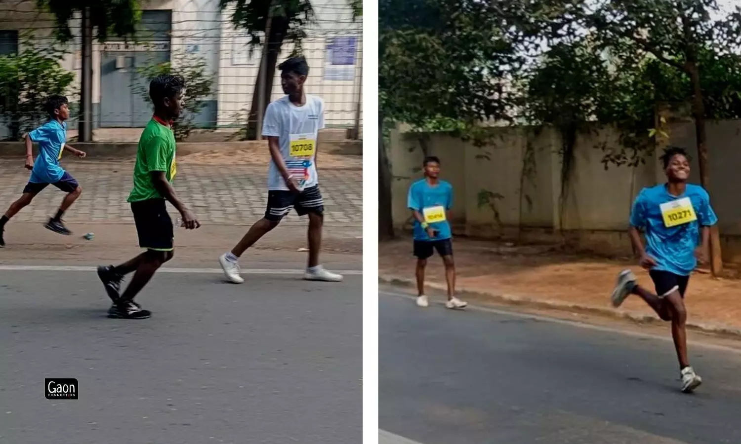 Sports get a lot of attention at the school and students are encouraged to participate. Here the boys are running in the marathon.