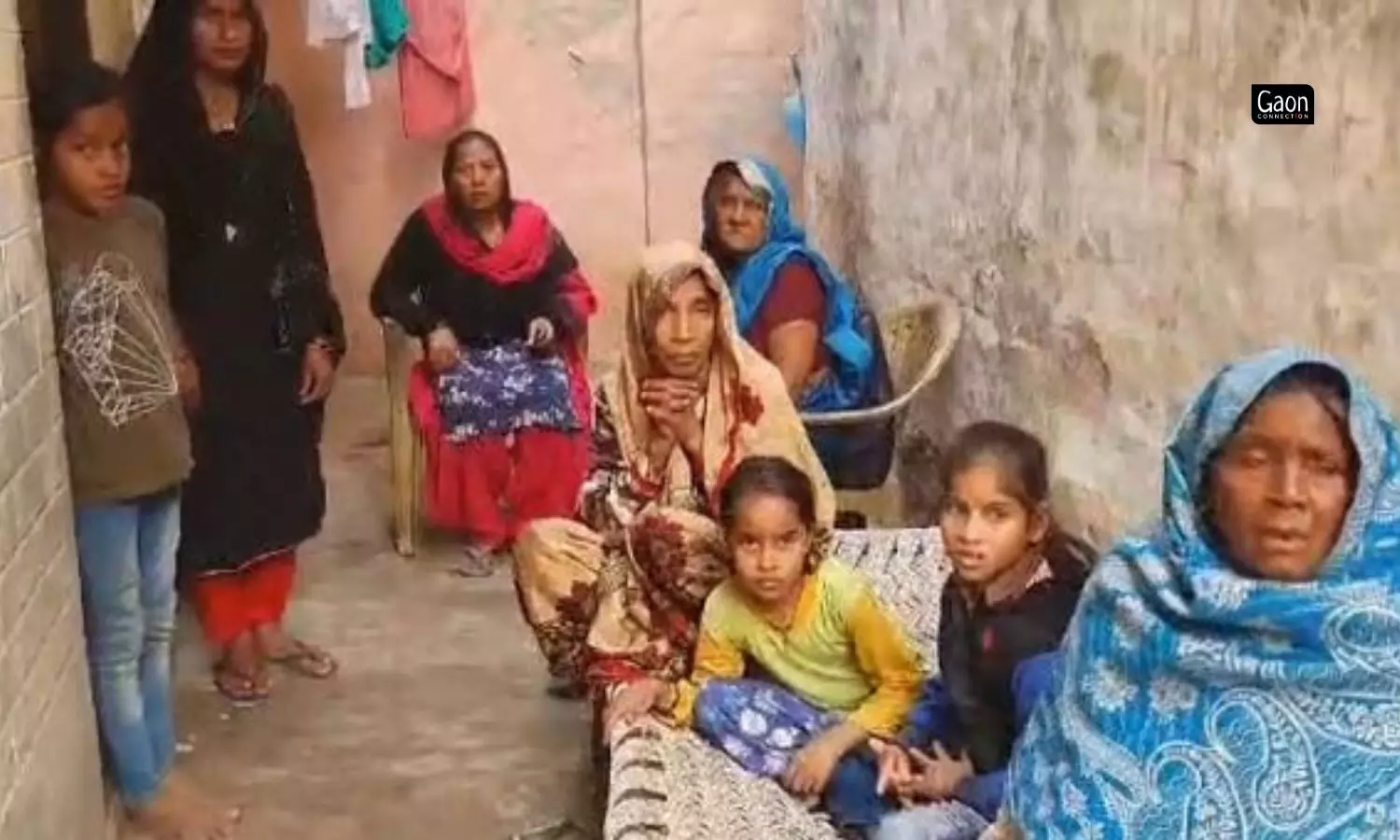 Family of one of the rat-hole miners in Akhtiyarpur village, Uttar Pradesh.