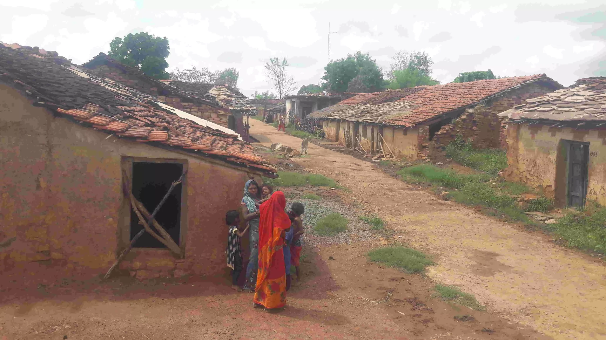 No vehicles can come to the village as the roads are terrible.