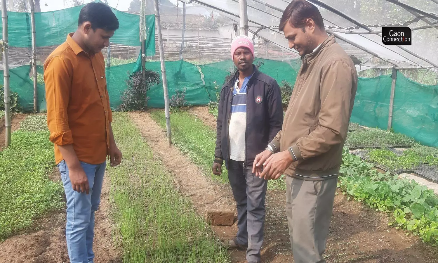 TRIF personnel at Savita Murmus nursery in Hesapoda of Gola block in Ramgarh.