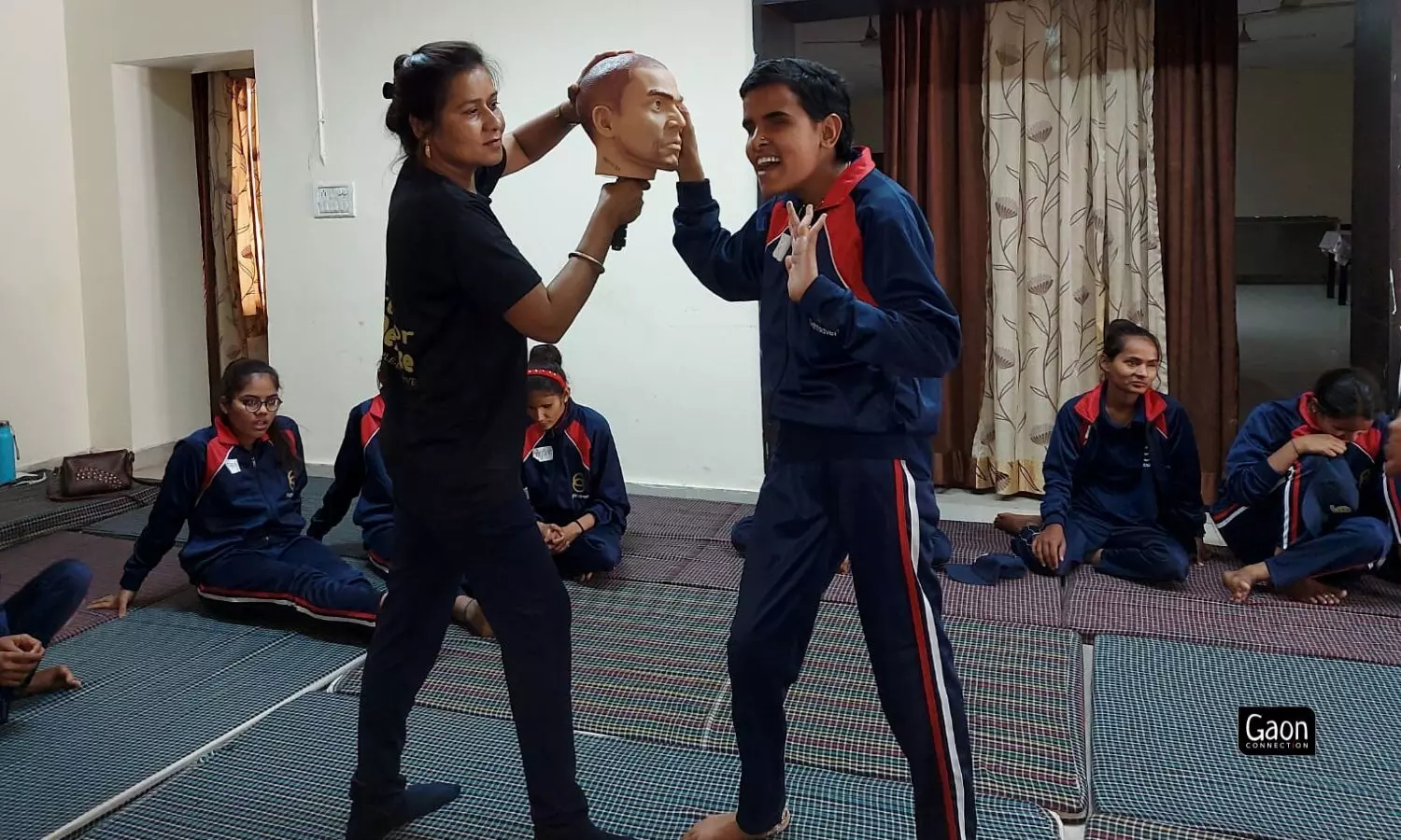 The teacher began to visit one school after another in the Kishangarh Bas area, training girls in self defence.