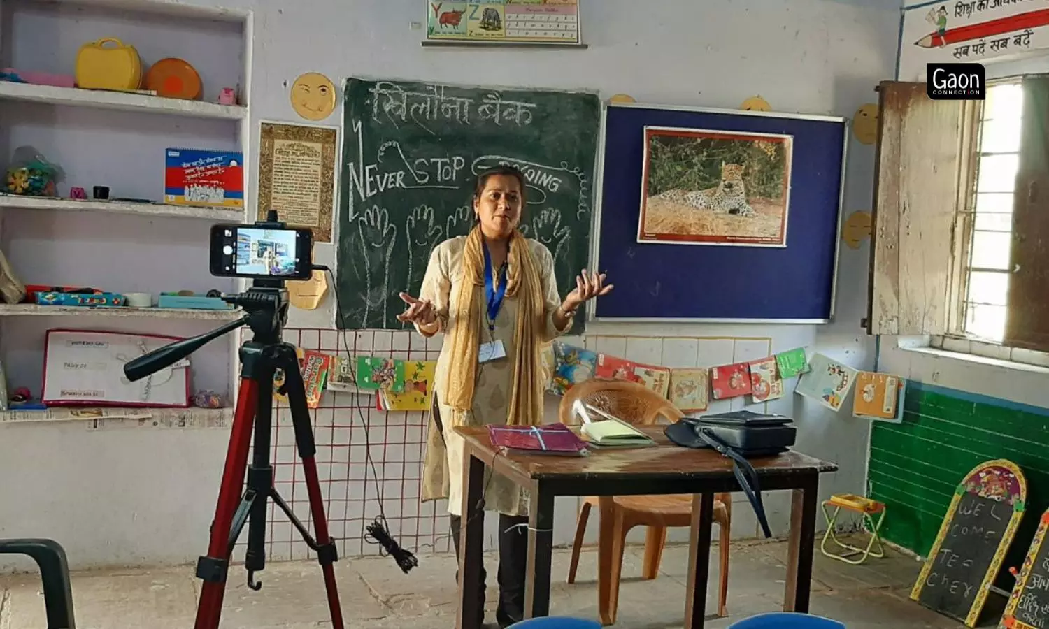 The innovative teacher has also made animated educational videos for children of classes I to V. 