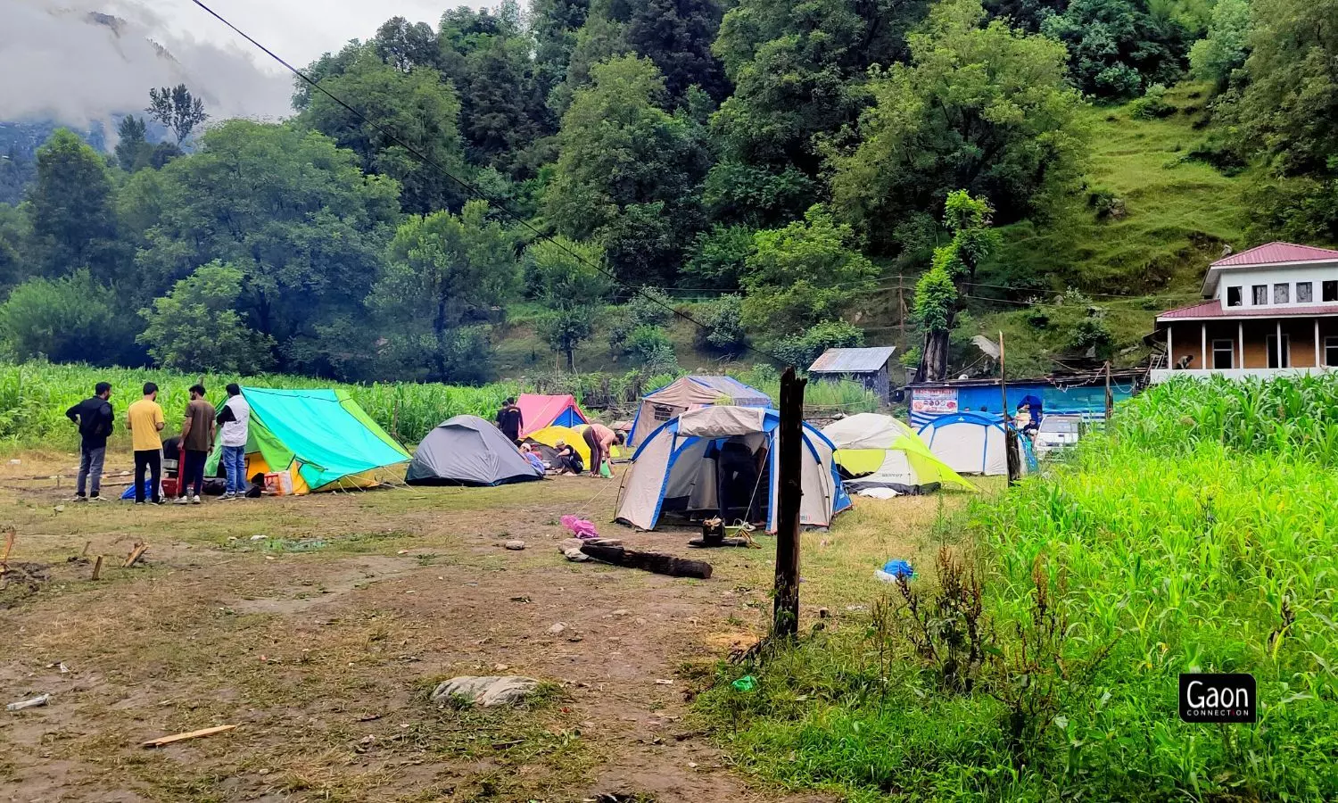 Besides homestays, the locals also offer tent services to visitors.